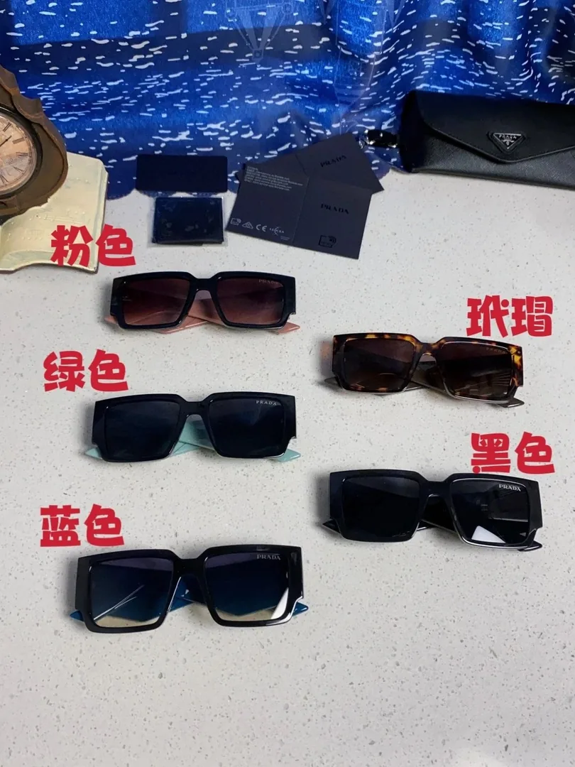 Prada Logo Rectangular Sunglasses — Photo 12