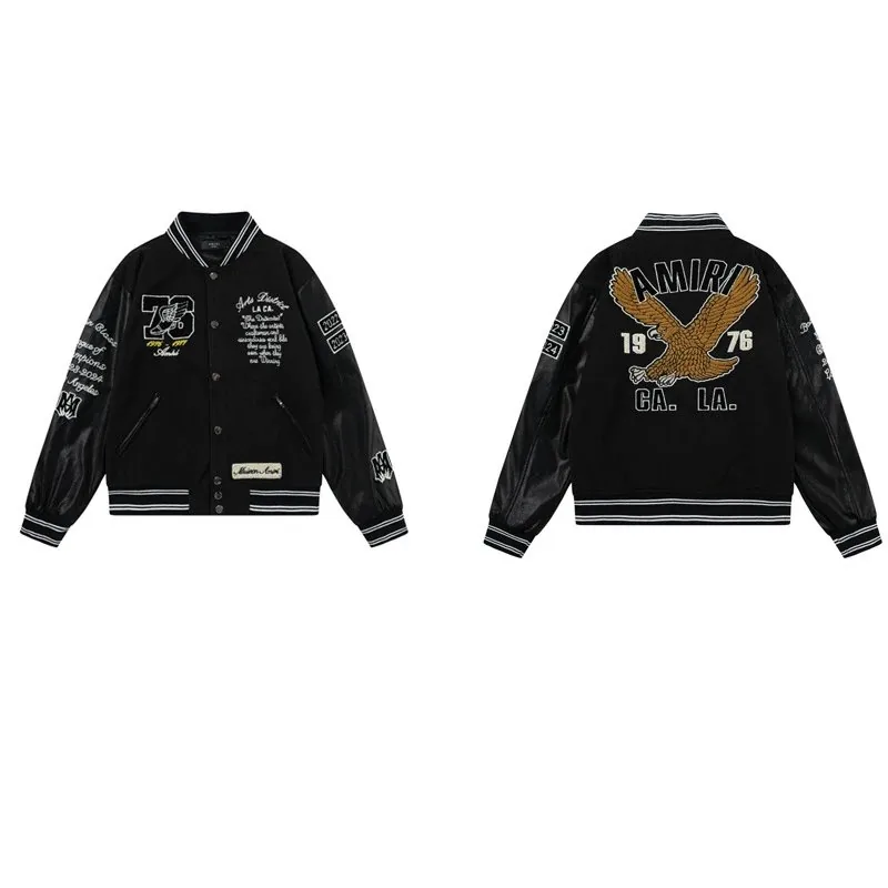 Amiri Embroidered Baseball Jacket — Photo 4