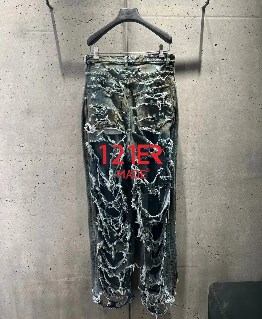 Balenciaga Washed Distressed Denim Jeans — photo 2