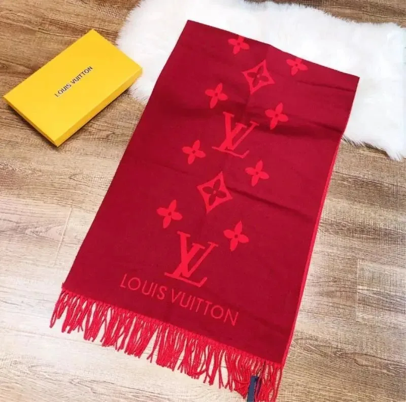 Louis Vuitton Monogram Flower Cashmere Scarf Collection — Photo 14