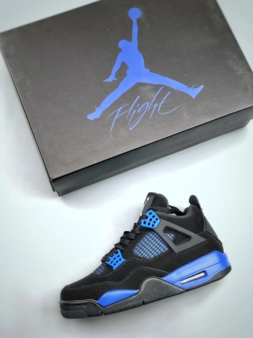 Air Jordan 4 Black Military Blue — photo 3