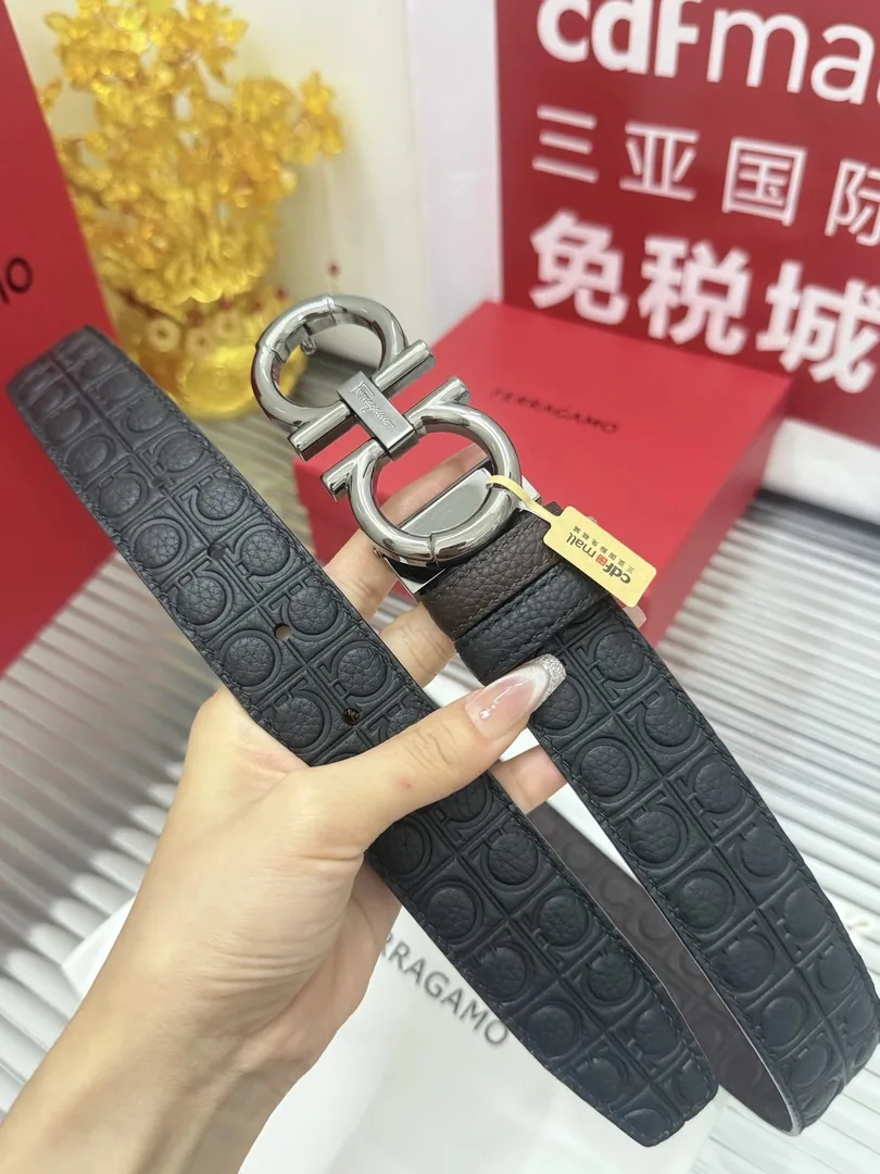 Steel Buckle Cowhide Leather Belt — photo 9