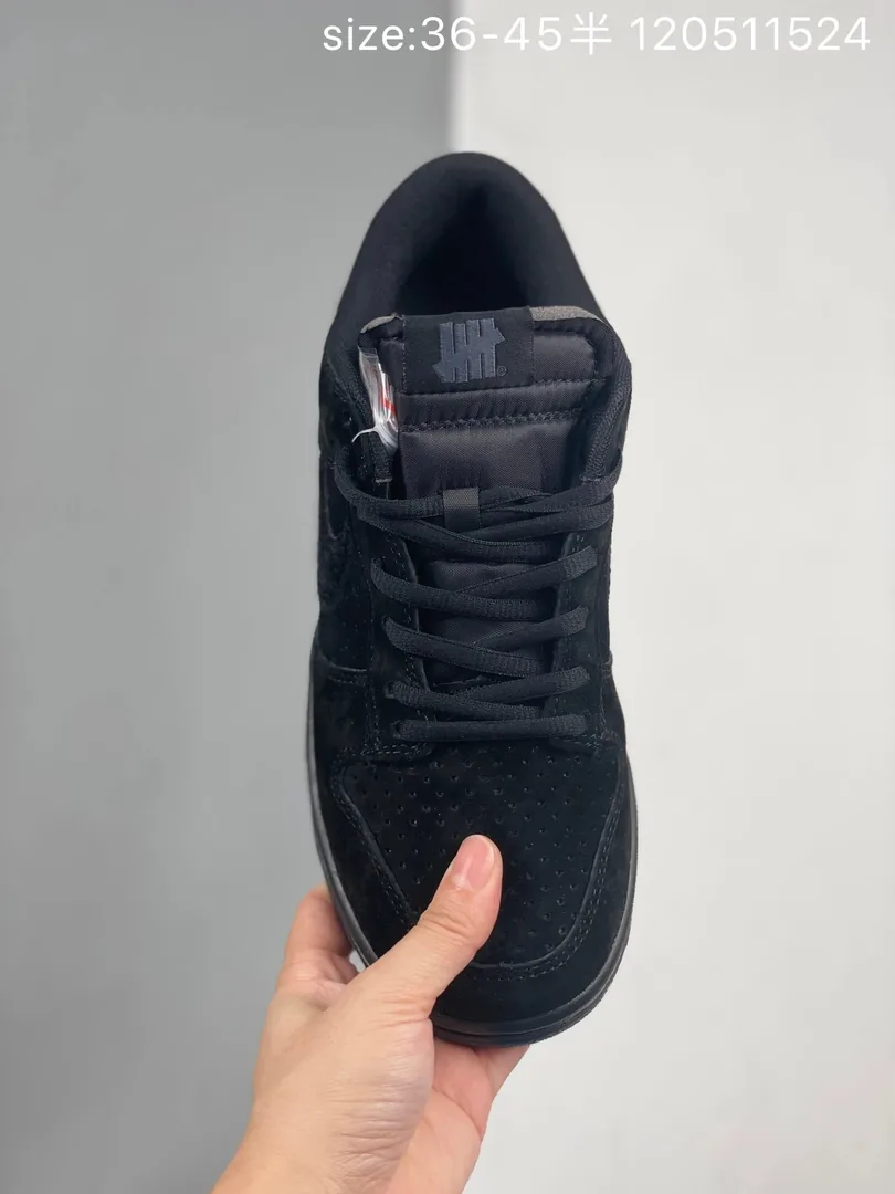 Nike Dunk Low Undefeated Triple Black Sneakers — Photo 13