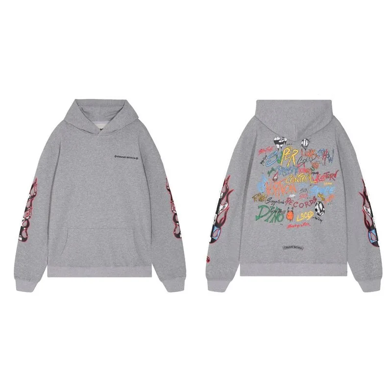 Graffiti Flame Cross Hoodie