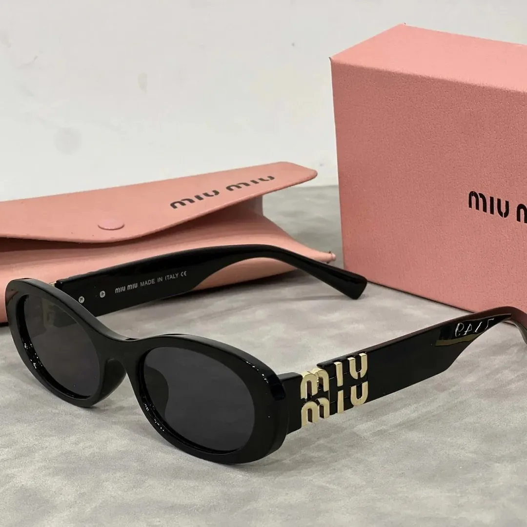 Miu Miu Logo Metal Frame Sunglasses — QC