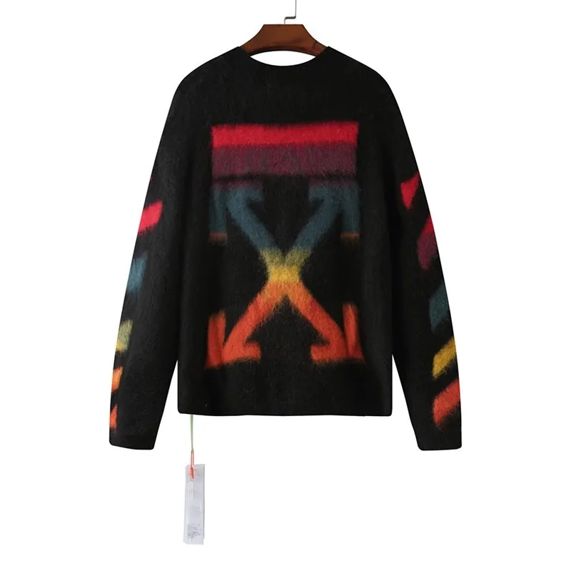 Gradient Arrow Mohair Knit Sweater — QC