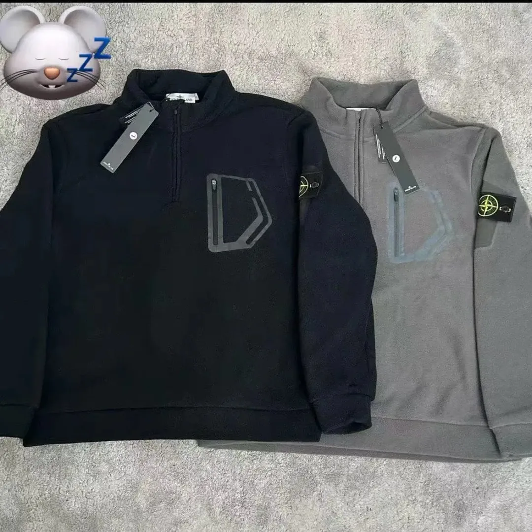 Zip Stand-Collar Sweatshirt
