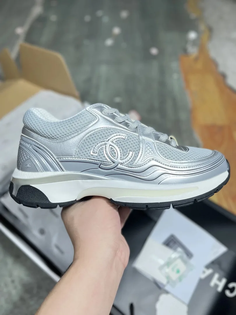 Chanel Black Kids Low-Top Sneakers — QC