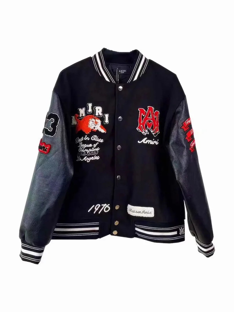 Amiri Embroidered Baseball Jacket — Photo 10