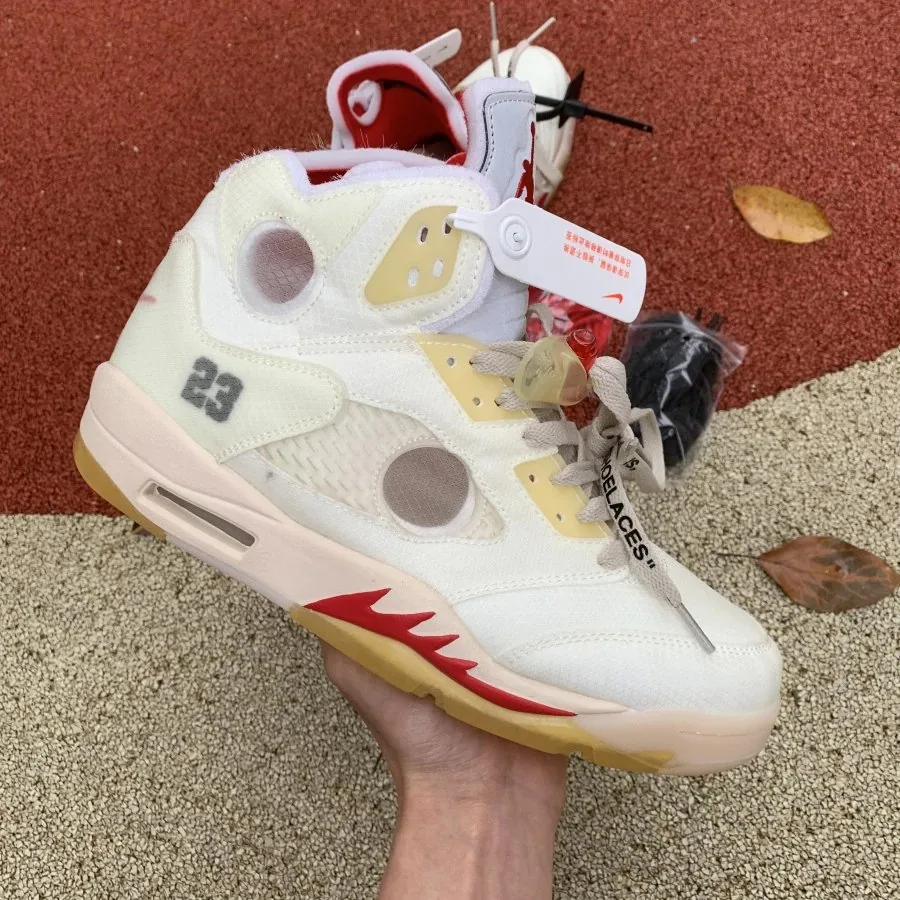Air Jordan 5 Off-White Grey — photo 3