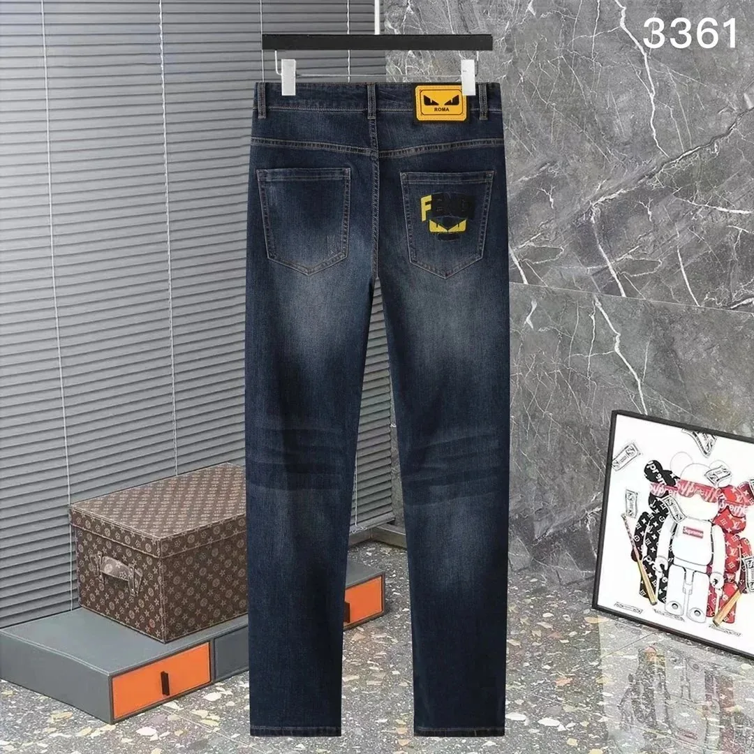 Fendi FF Monogram Denim Pants — Photo 5