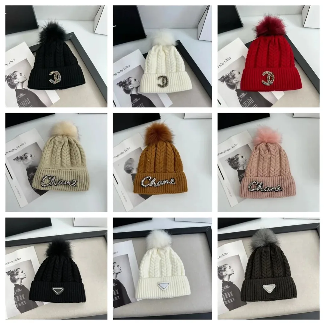 Chanel Logo Pom Pom Knit Beanie Collection