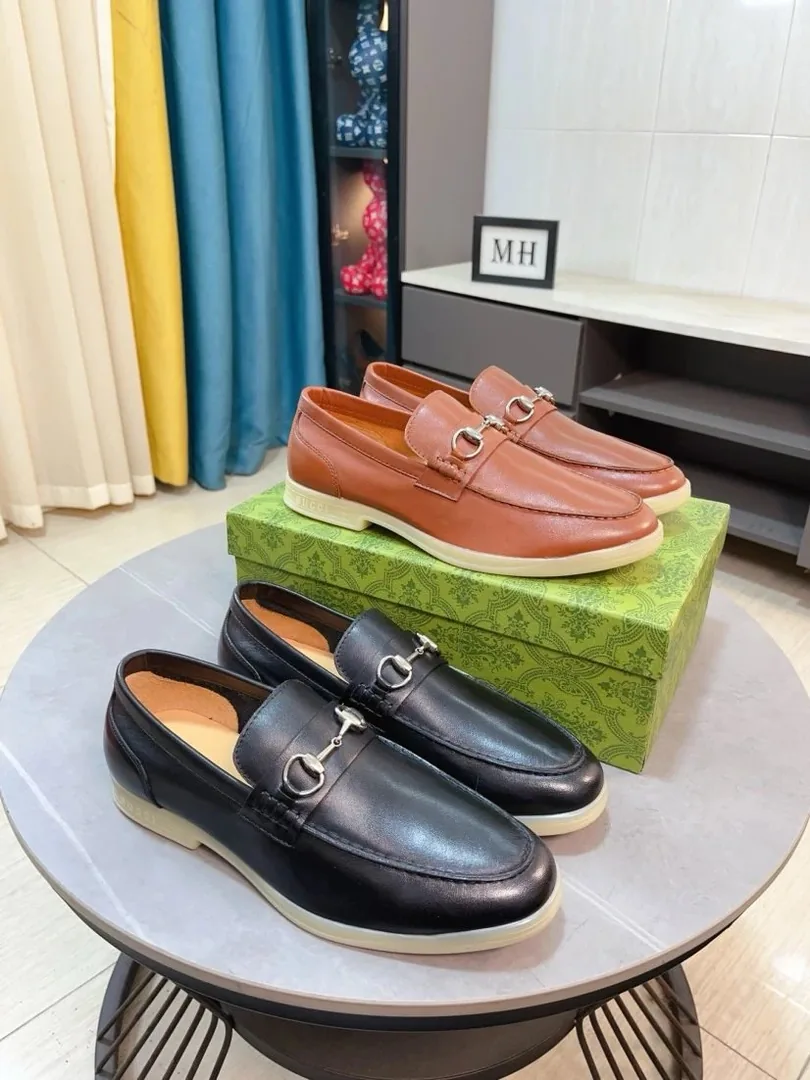 Gucci Horsebit Loafer Beige Grey Leather Low-Tops — Photo 5