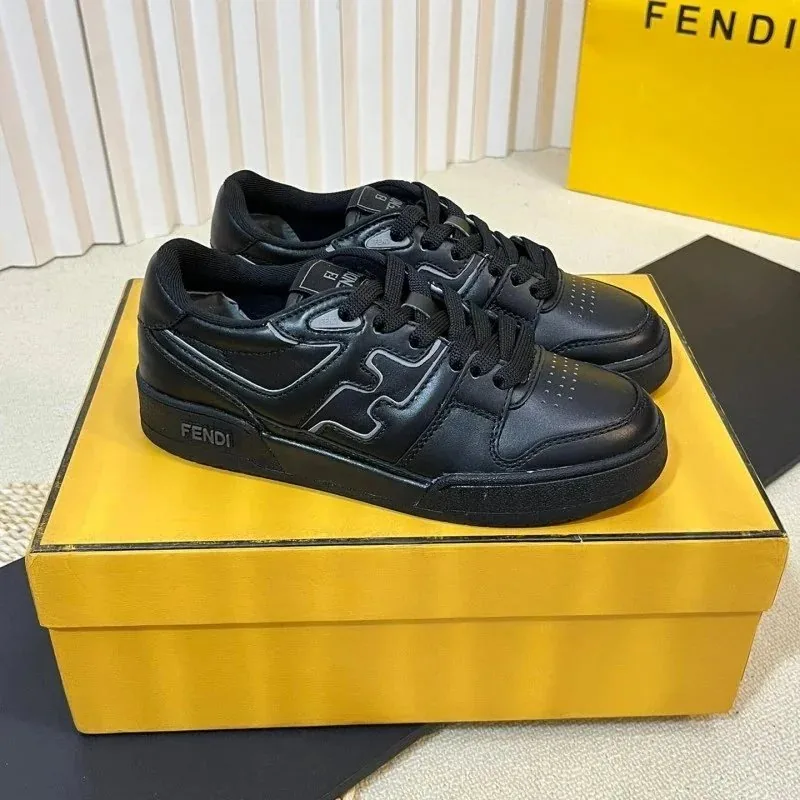 Fendi Match Brown Low-Top Trainers — QC