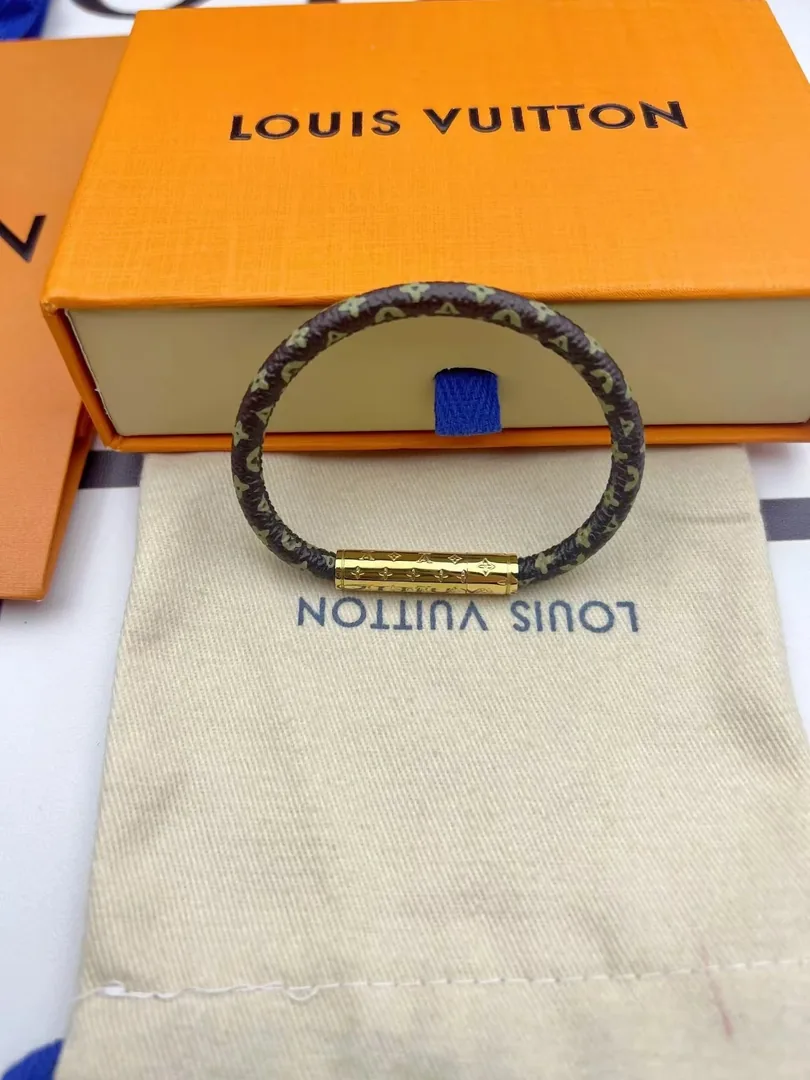 Louis Vuitton Monogram Leather Cord Bracelet — Photo 3
