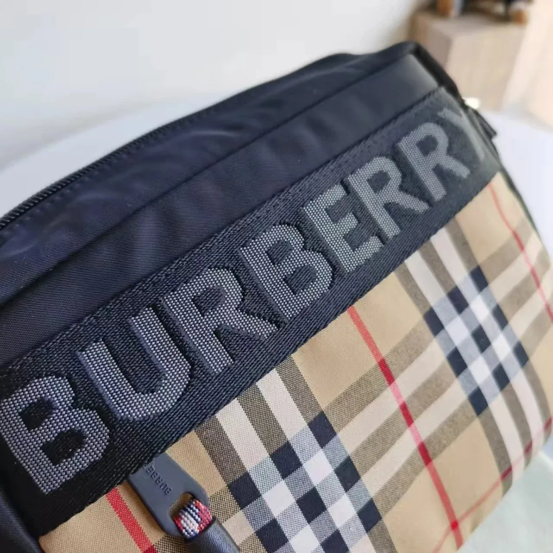 Burberry Check Leather Crossbody Bag — Photo 12