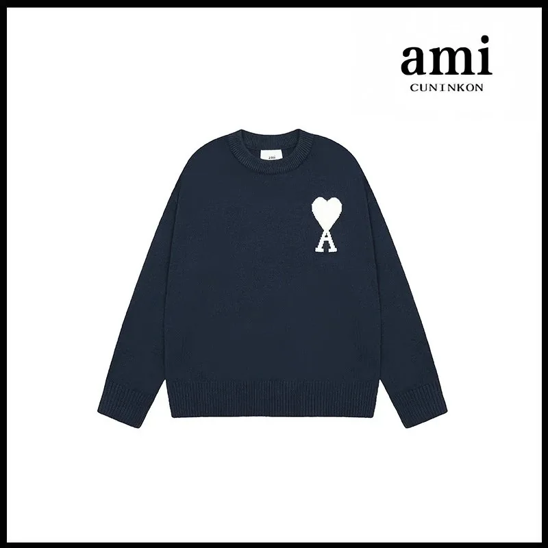 Ami Paris Heart Jacquard Crewneck Sweater — photo 12
