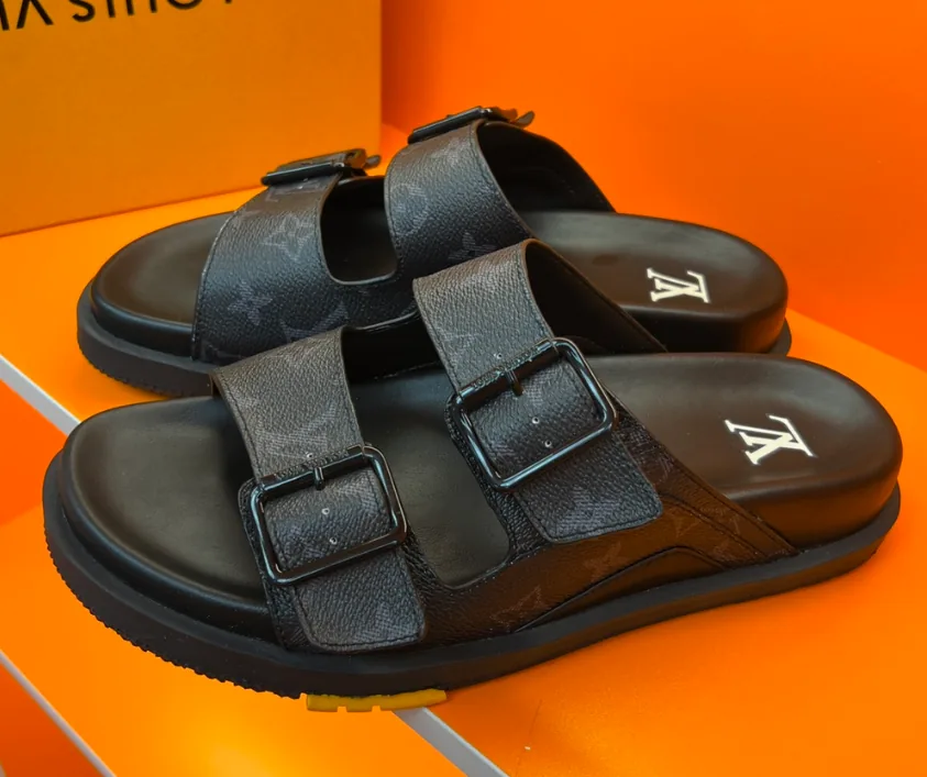 Louis Vuitton Monogram Two Strap Slides — QC