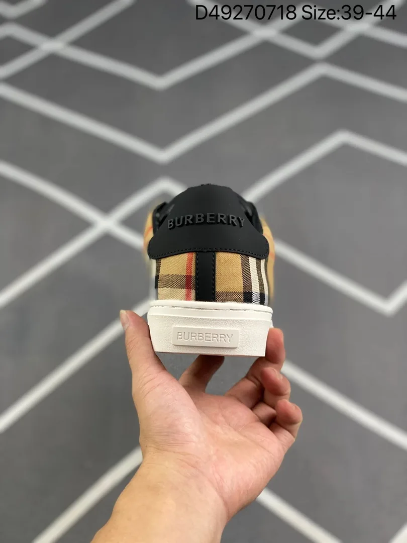 Burberry Vintage Check Sneaker White Black Rainbow Plaid Sneakers — Photo 8