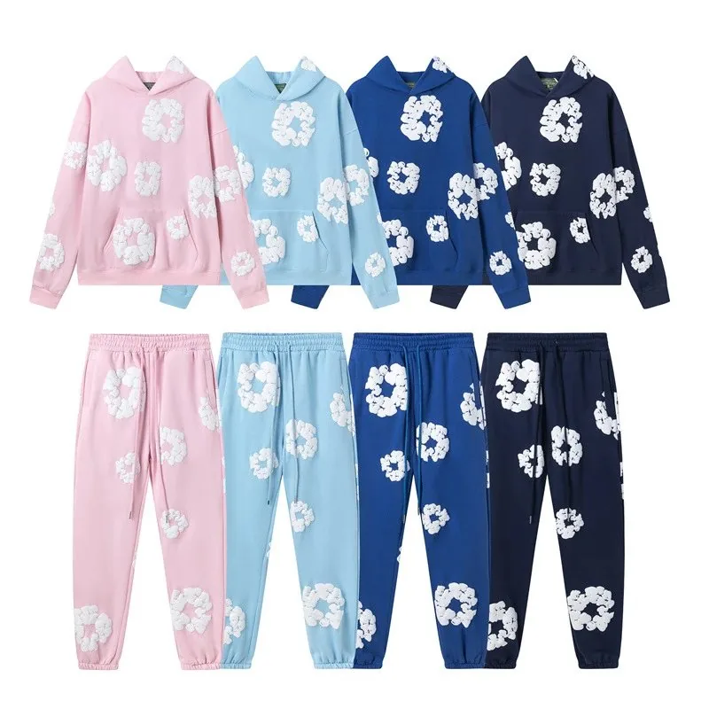 Fleece Foam Print Hoodie Set