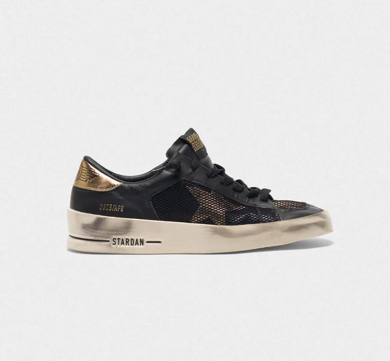 Golden Goose Stardan Black Low-Top Sneakers — QC