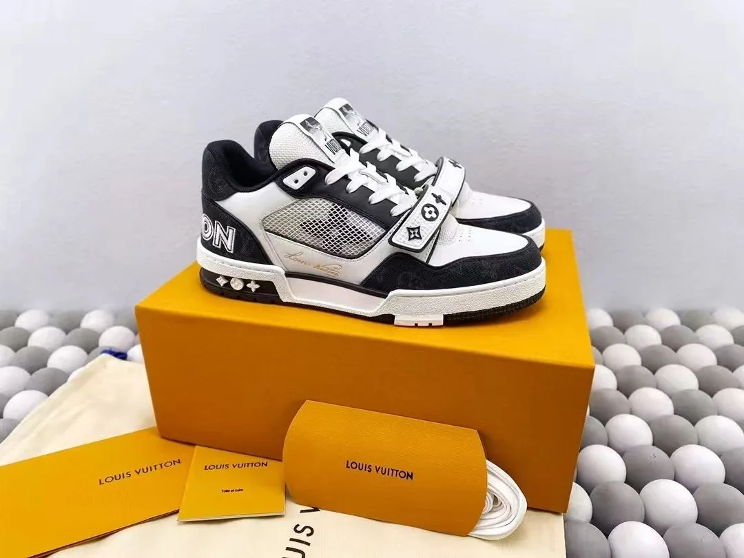 Louis Vuitton LV Trainer Black White Skate Shoes — photo 12
