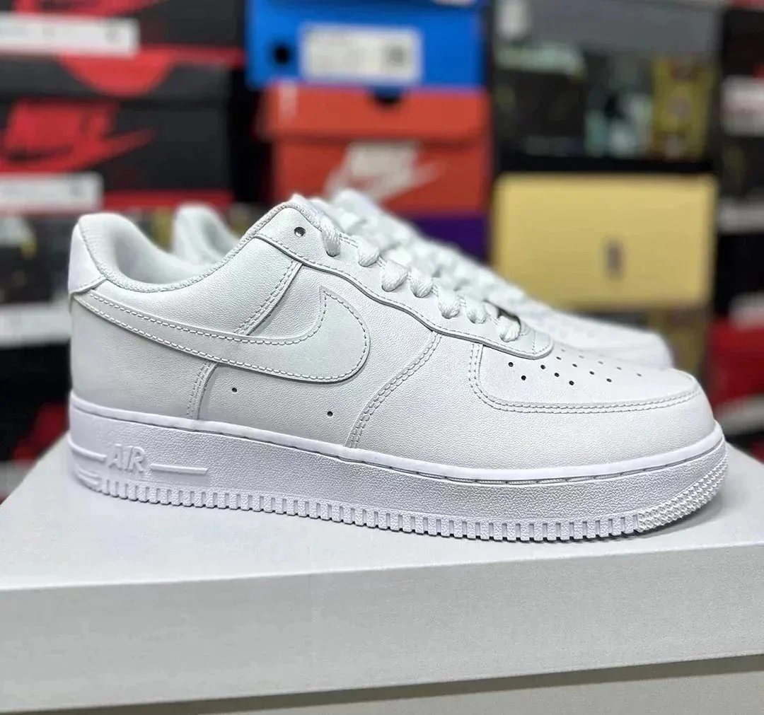 Nike Air Force 1 White Lace-Up Trainers — QC
