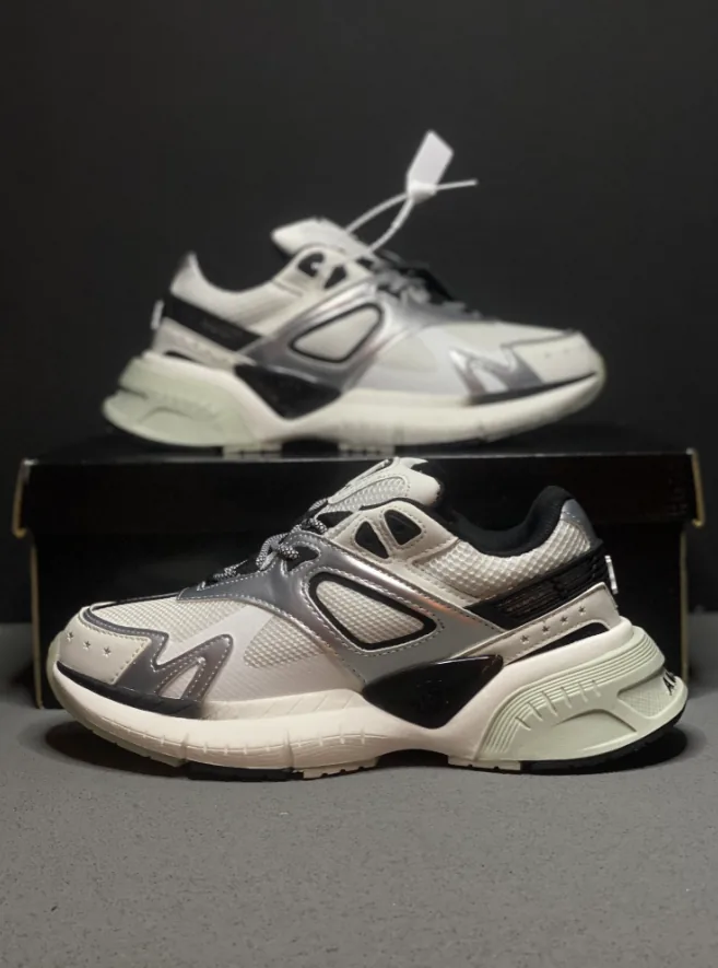 New Balance NB 9060 Grey White Lace-Up Running Shoes — Photo 7