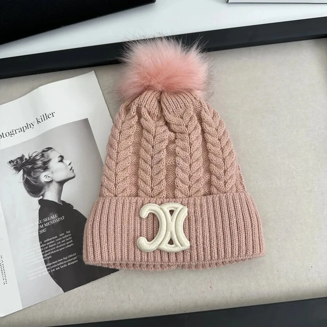 Chanel Logo Pom Pom Knit Beanie Collection — QC