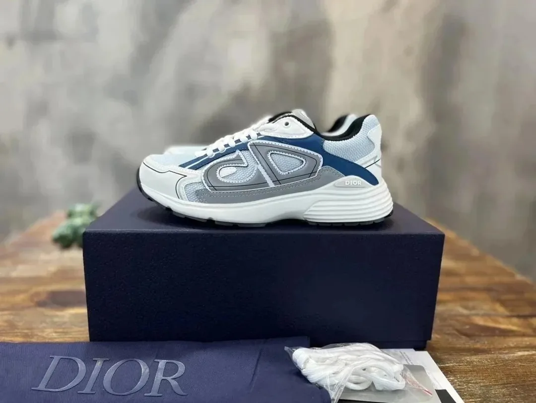 Dior B30 Grey Mesh Trainers — Photo 12