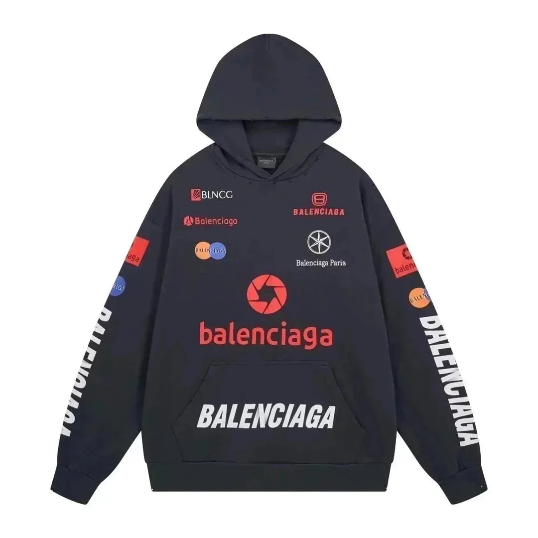 Balenciaga Campaign Logo White Hoodie — Photo 15
