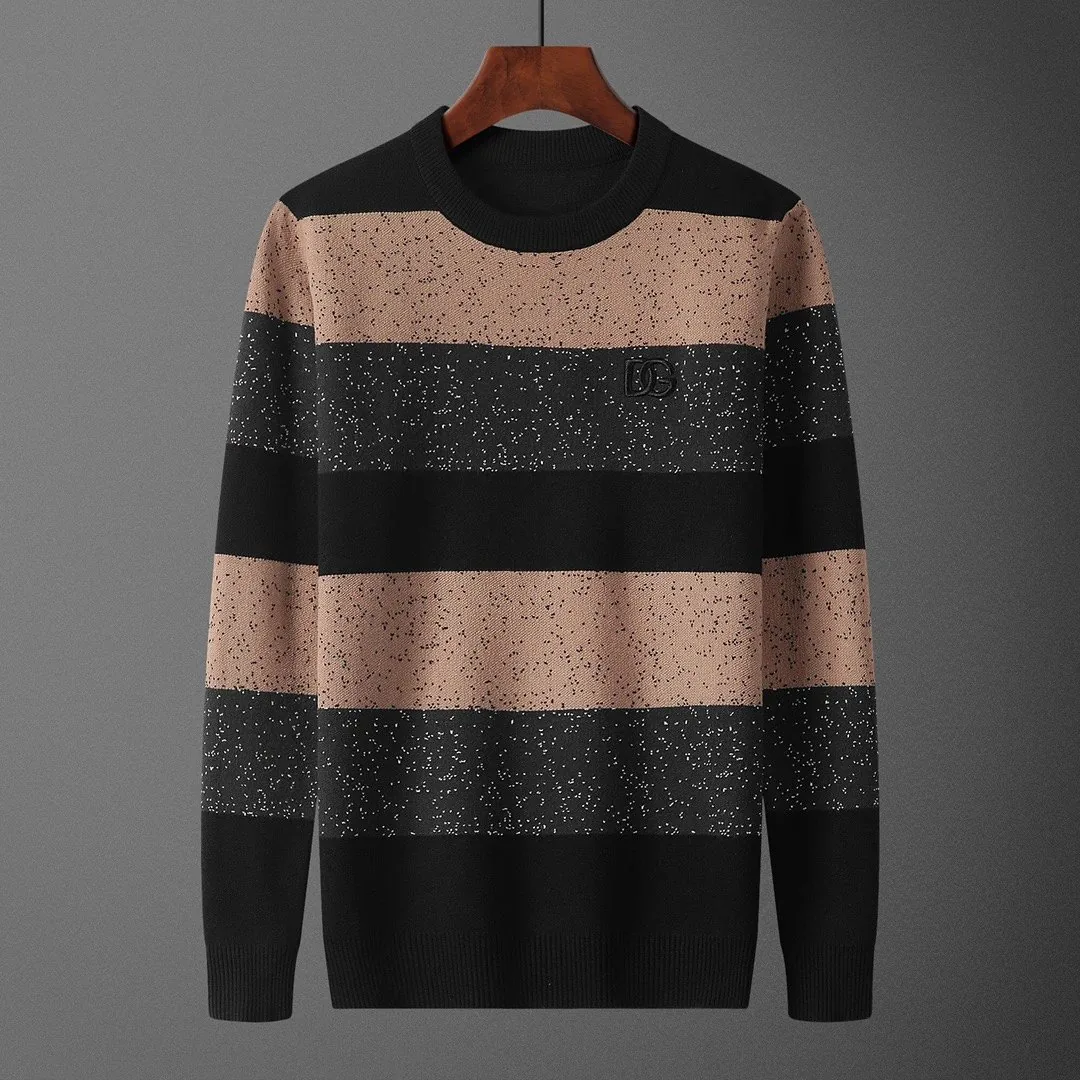 Letter Jacquard Crewneck Knit Sweater — Photo 13
