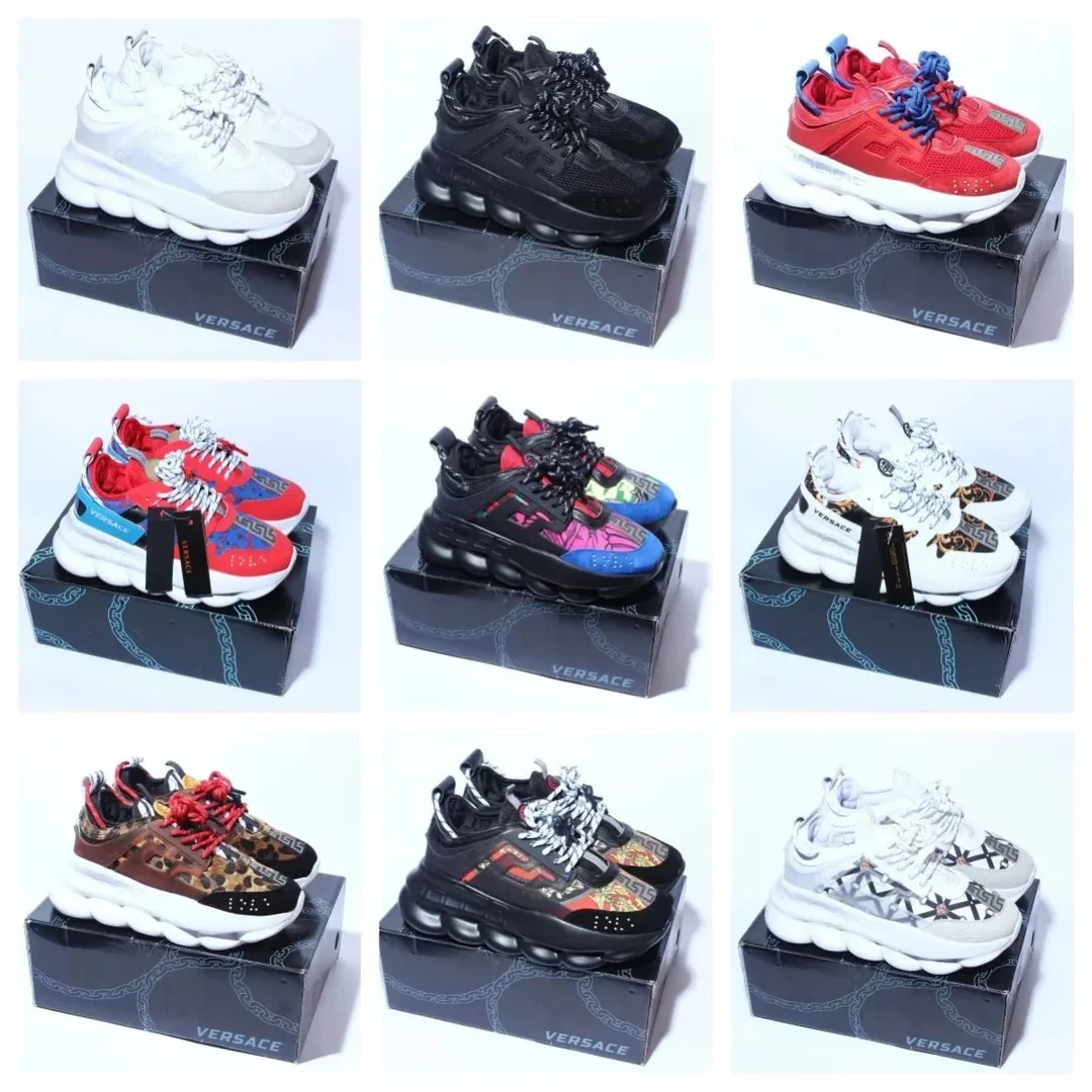 Versace Chain Reaction Beige Low-Top Sneakers