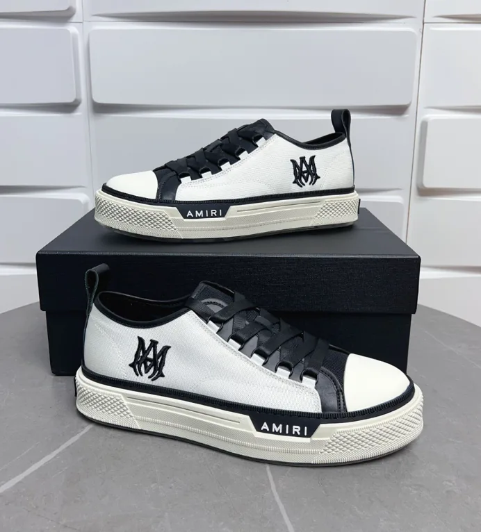 Amiri Stars Court Low White Beige Star Patch Sneakers — Photo 9