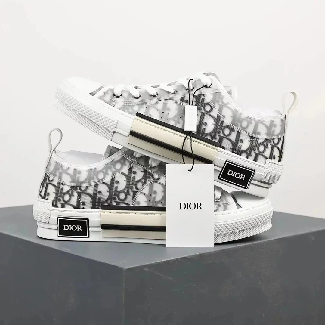 Dior B23 Navy Canvas Shoes — QC