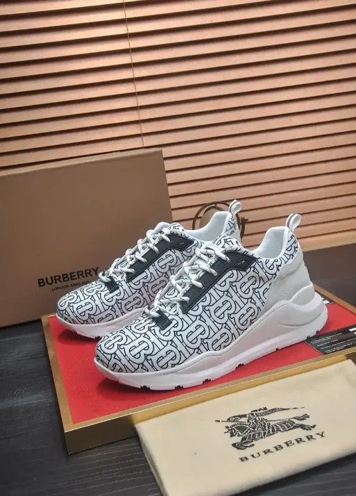 Burberry Brown Check Athletic Sneakers — photo 5