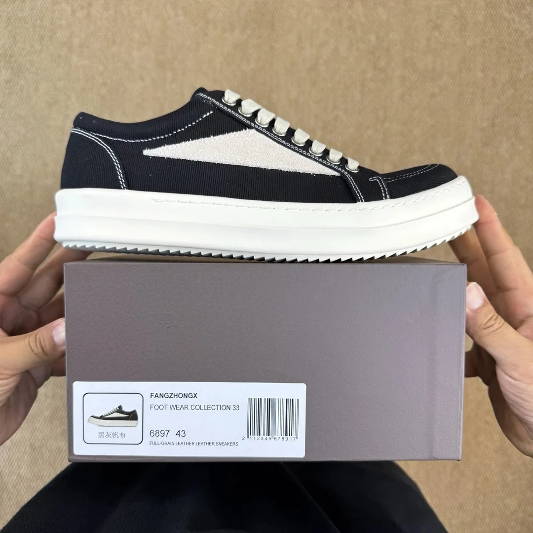 Rick Owens DRKSHDW Low White Sneakers — Photo 11