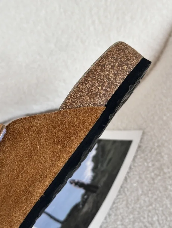 Cork Sole Velcro Slides — QC