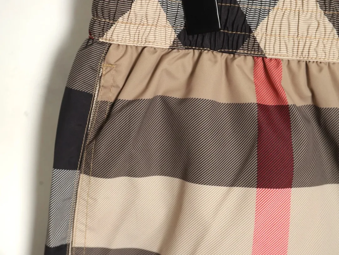 Large Plaid Beach Shorts — Photo 3