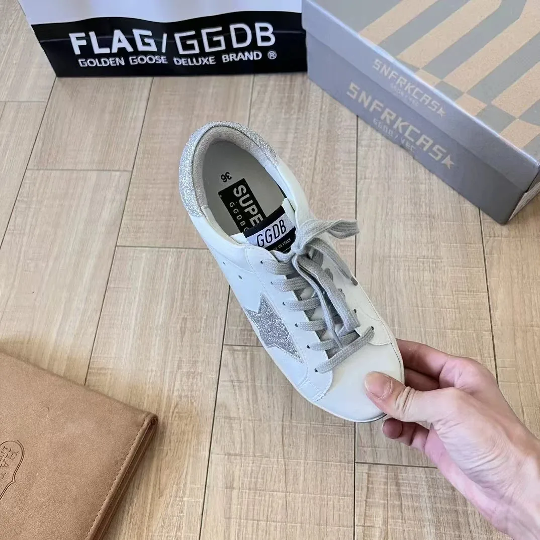 Golden Goose Super-Star White Sneakers — Photo 5