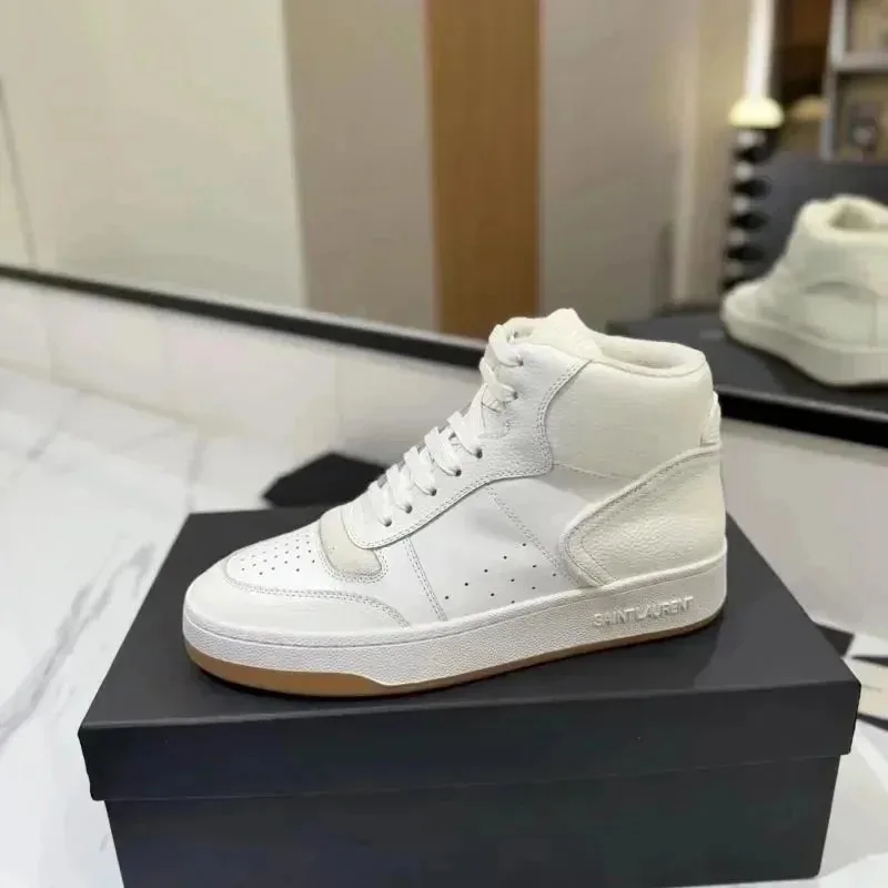 Saint Laurent White Lace-Up Runners — QC
