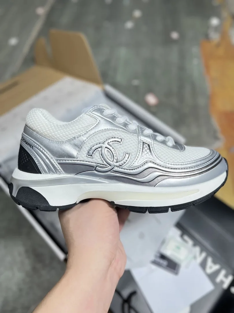 Chanel Black Kids Low-Top Sneakers — QC