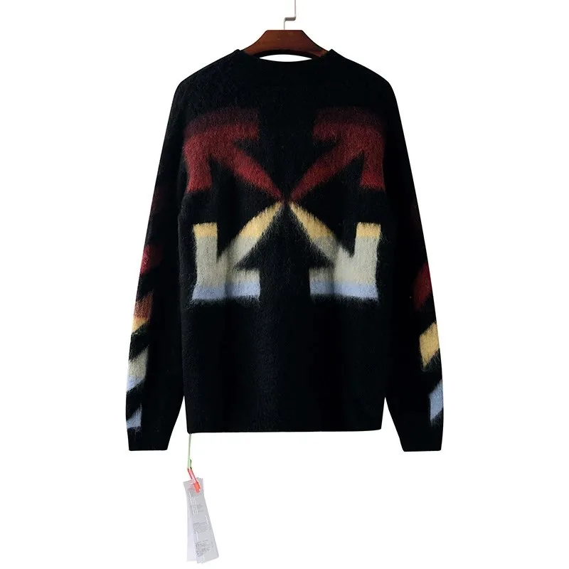 Gradient Arrow Mohair Knit Sweater — QC