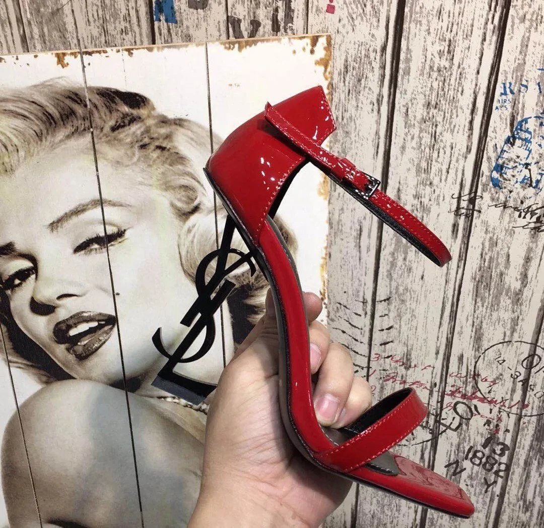 Saint Laurent Opyum Black White High Heels — Photo 5