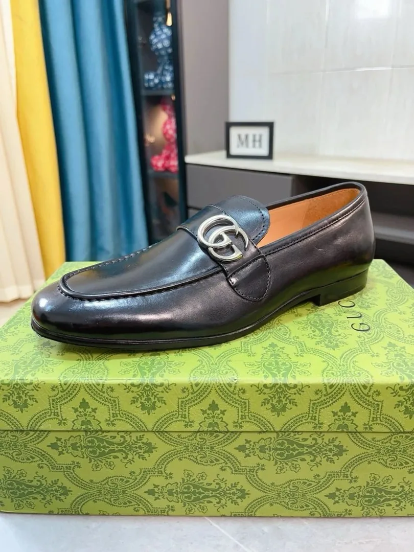 Gucci Horsebit Loafer Beige Grey Leather Low-Tops — Photo 4