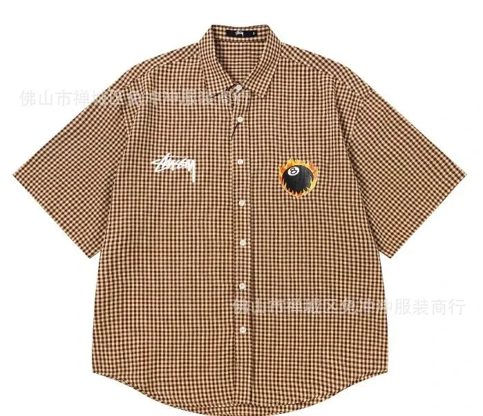 Flame Eight Ball Print Polo Shirt — QC