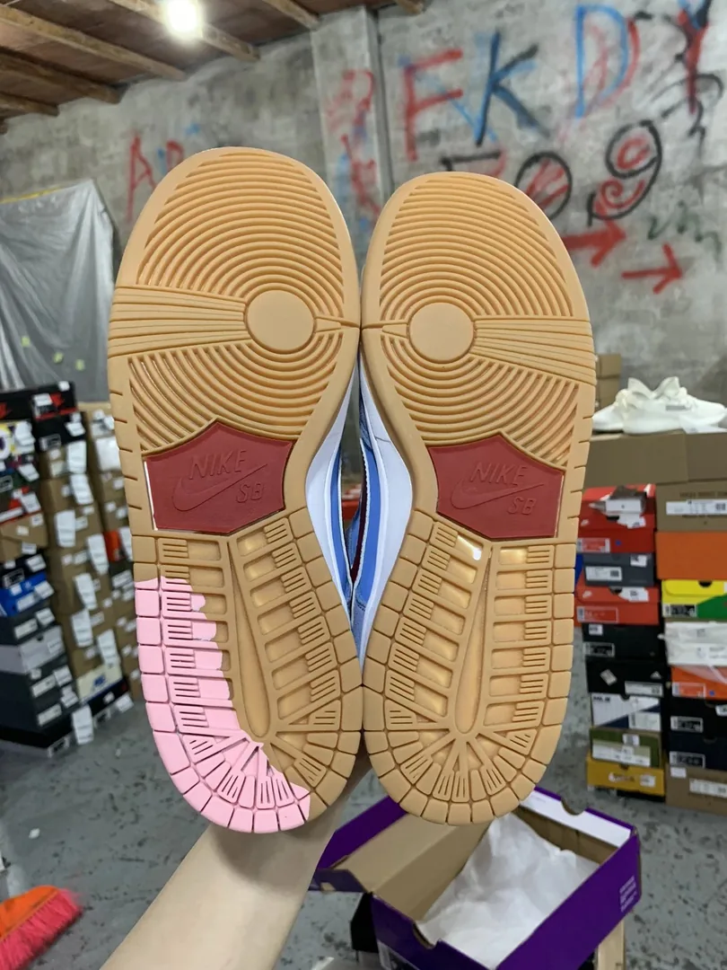Nike Dunk Low Blue Platform Leather Dad Shoes — QC