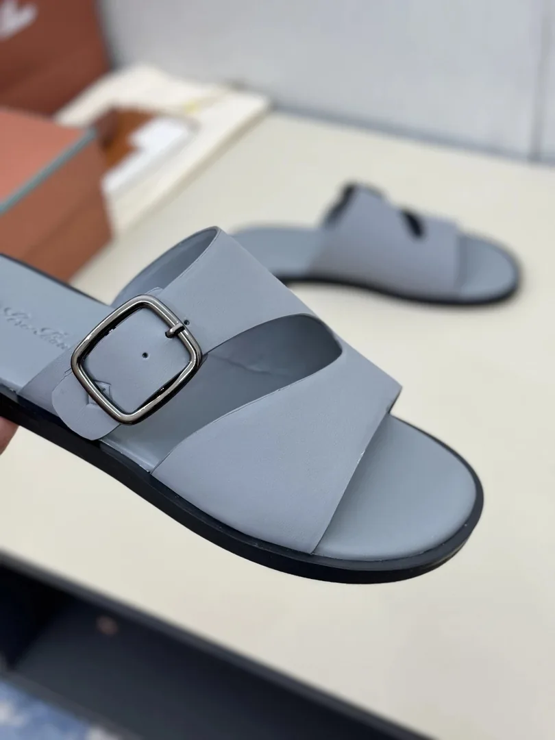 Leather Slide Sandals — photo 9