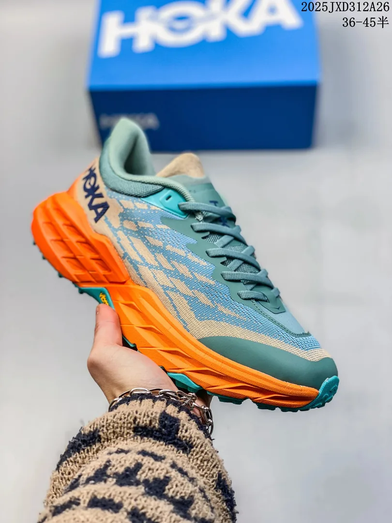 Hoka Speedgoat 5 Black Mesh GOAT Sneakers — QC