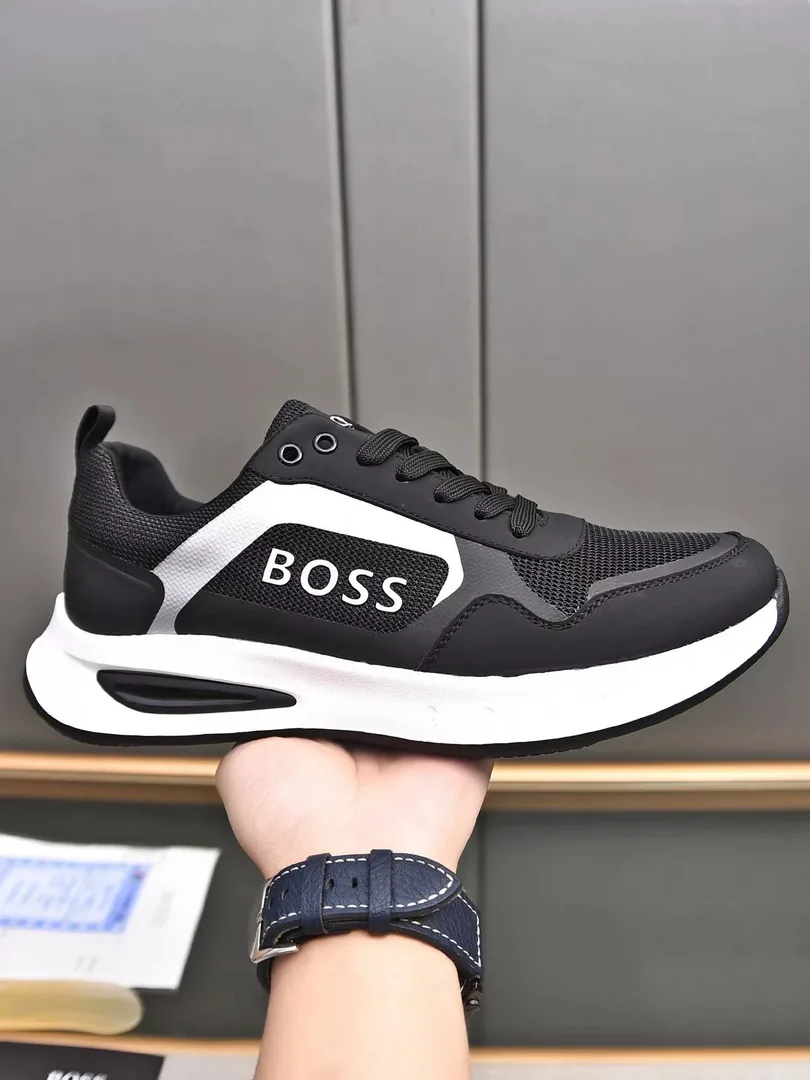 Boss Navy Suede BS Low-Tops — photo 2